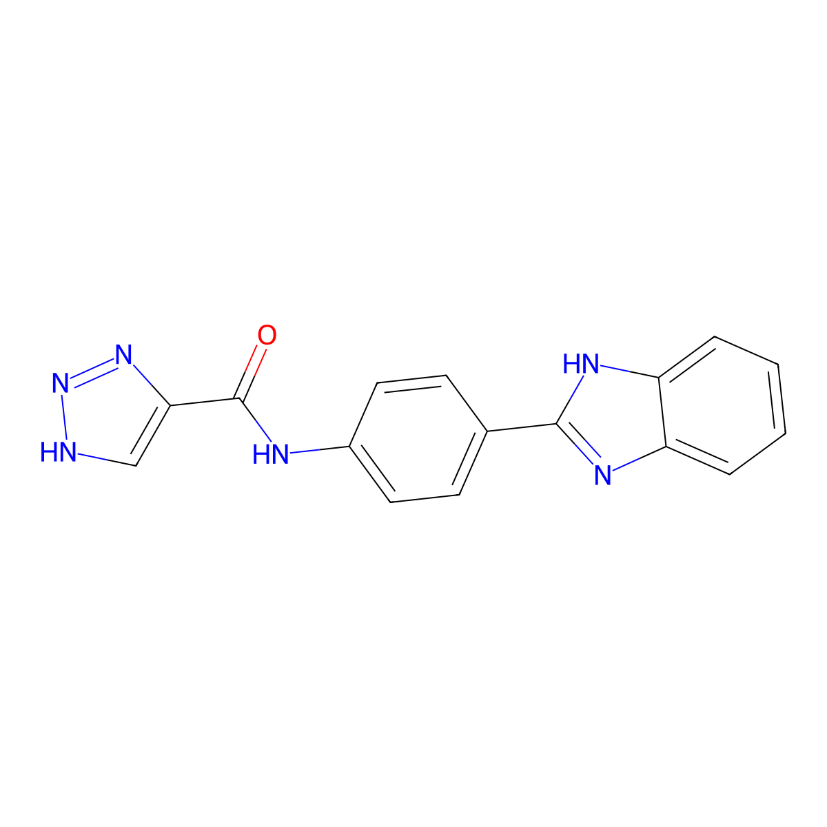 N-[4-(1H-Benzimidazol-2-yl)phenyl]-2H-triazole-4-carboxamide molecular structure, CAS 2380187-38-0