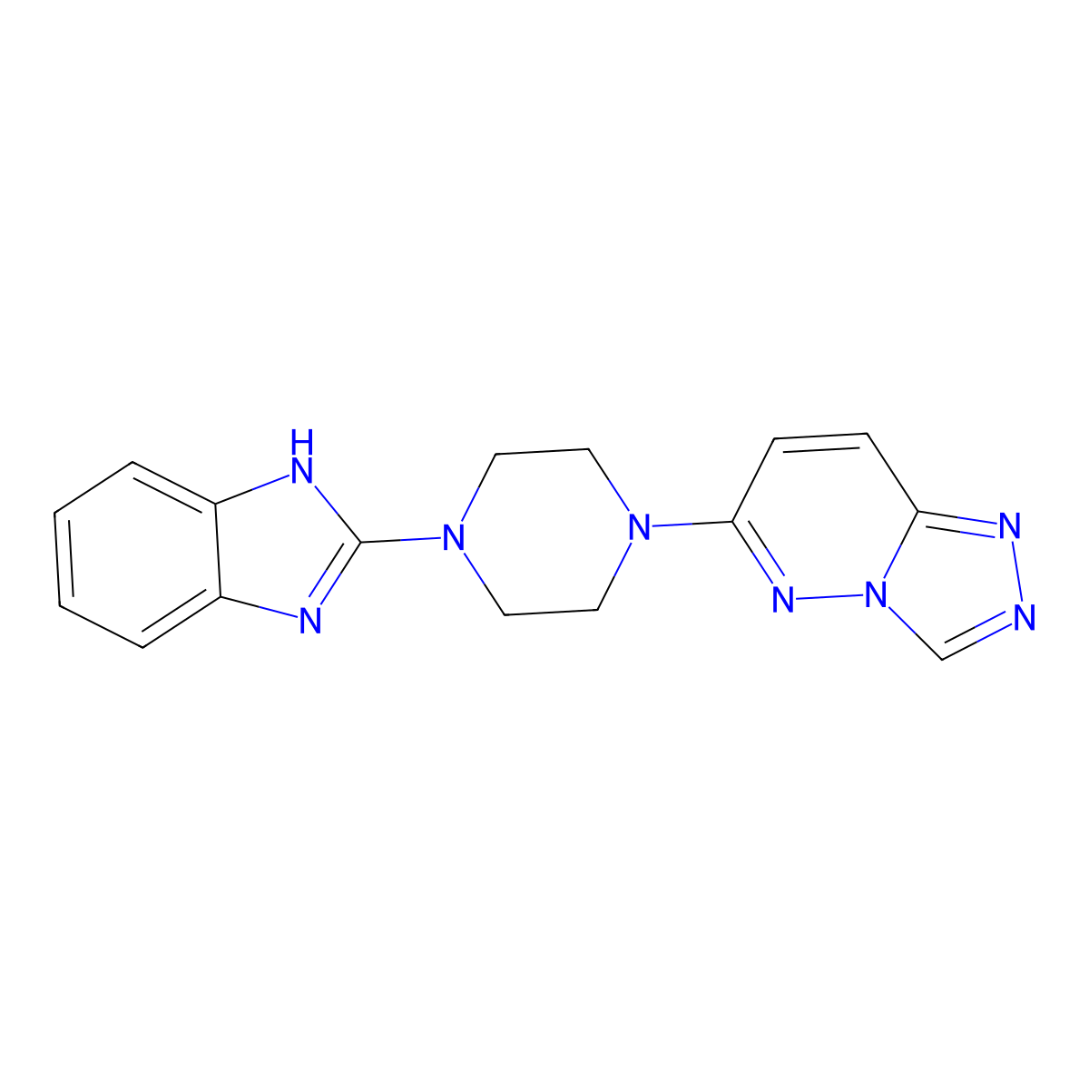 2-(4-{[1,2,4]triazolo[4,3-b]pyridazin-6-yl}piperazin-1-yl)-1H-1,3-benzodiazole molecular structure, CAS 2380187-53-9