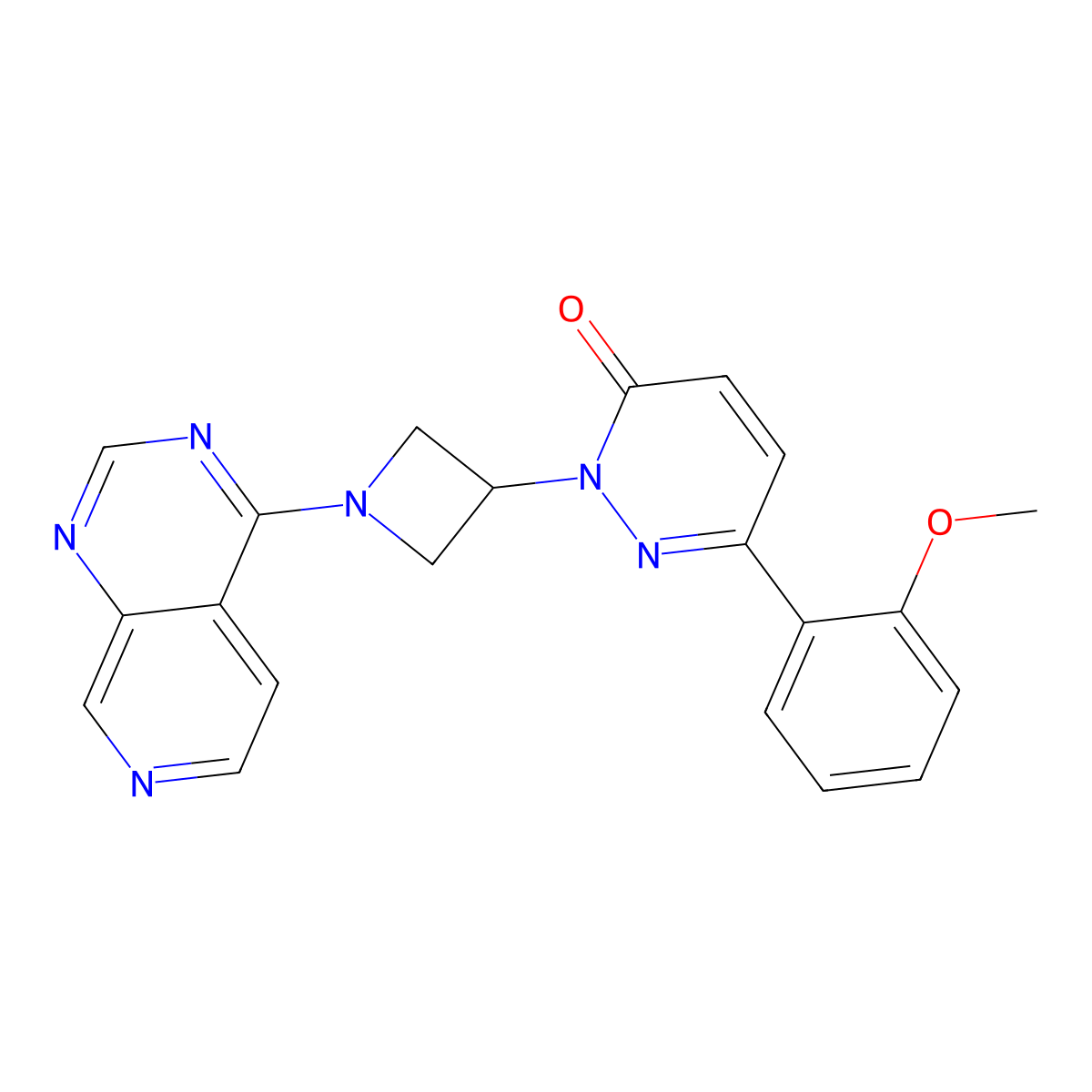 6-(2-Methoxyphenyl)-2-(1-{pyrido[3,4-d]pyrimidin-4-yl}azetidin-3-yl)-2,3-dihydropyridazin-3-one molecular structure, CAS 2380187-63-1