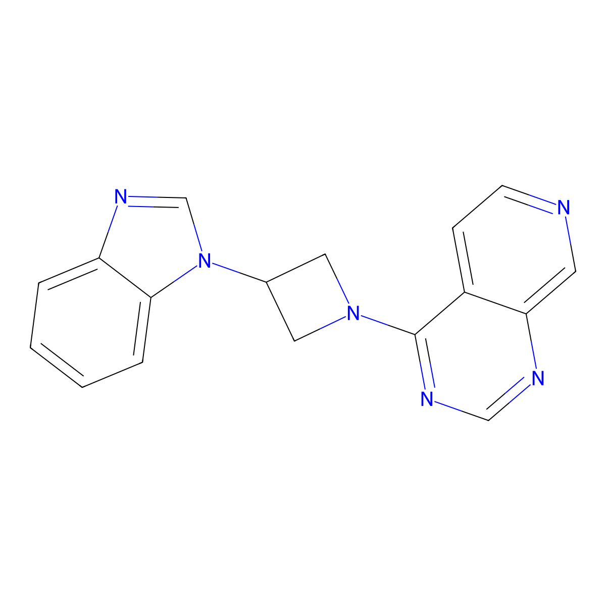 1-(1-{pyrido[3,4-d]pyrimidin-4-yl}azetidin-3-yl)-1H-1,3-benzodiazole molecular structure, CAS 2380188-04-3