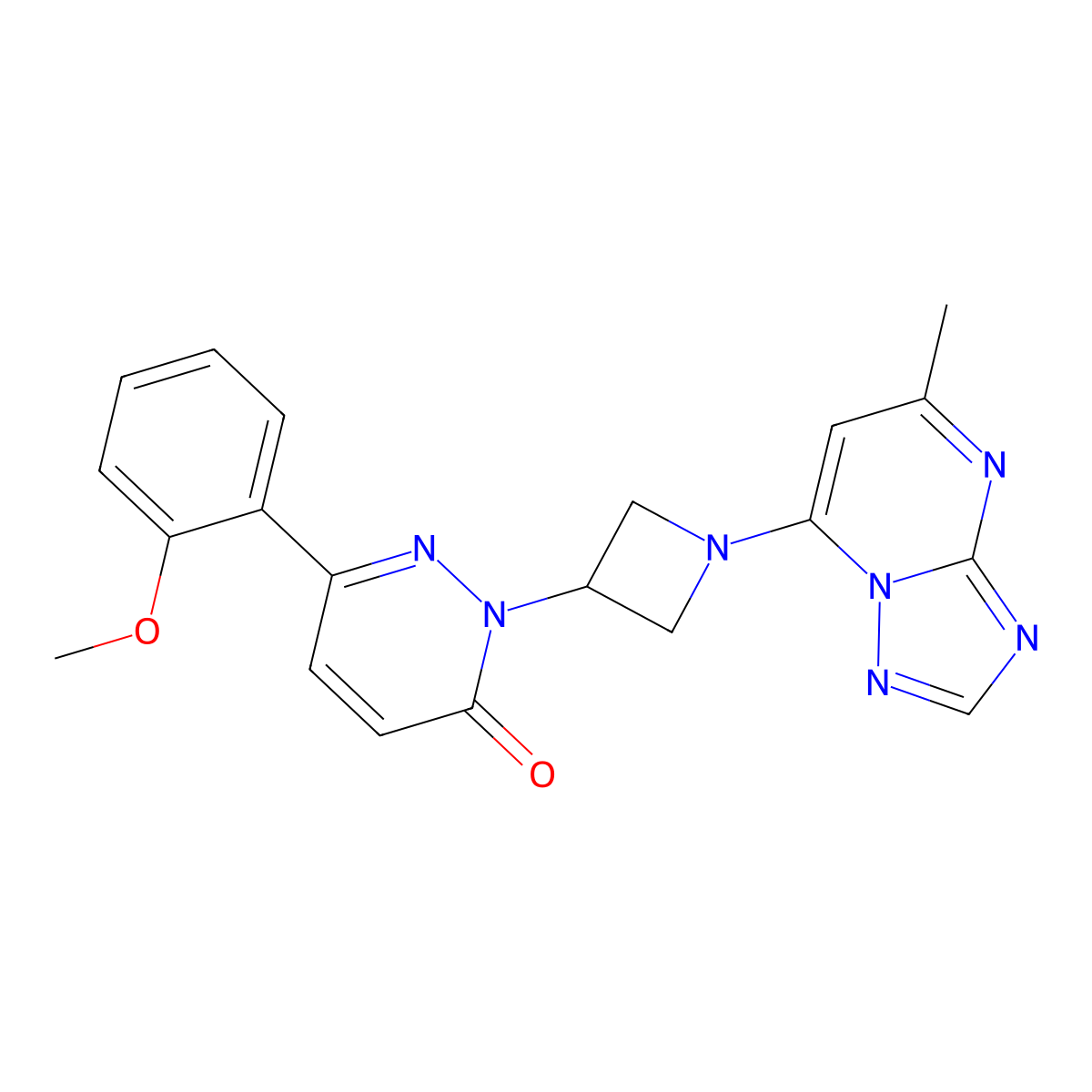 6-(2-Methoxyphenyl)-2-(1-{5-methyl-[1,2,4]triazolo[1,5-a]pyrimidin-7-yl}azetidin-3-yl)-2,3-dihydropyridazin-3-one molecular structure, CAS 2380188-05-4