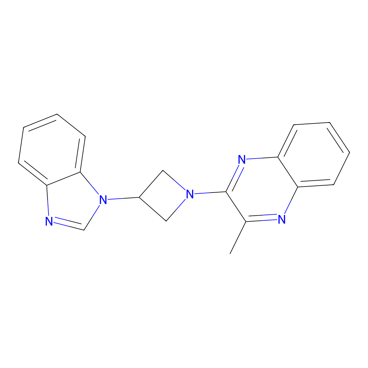 2-[3-(1H-1,3-benzodiazol-1-yl)azetidin-1-yl]-3-methylquinoxaline molecular structure, CAS 2380188-09-8