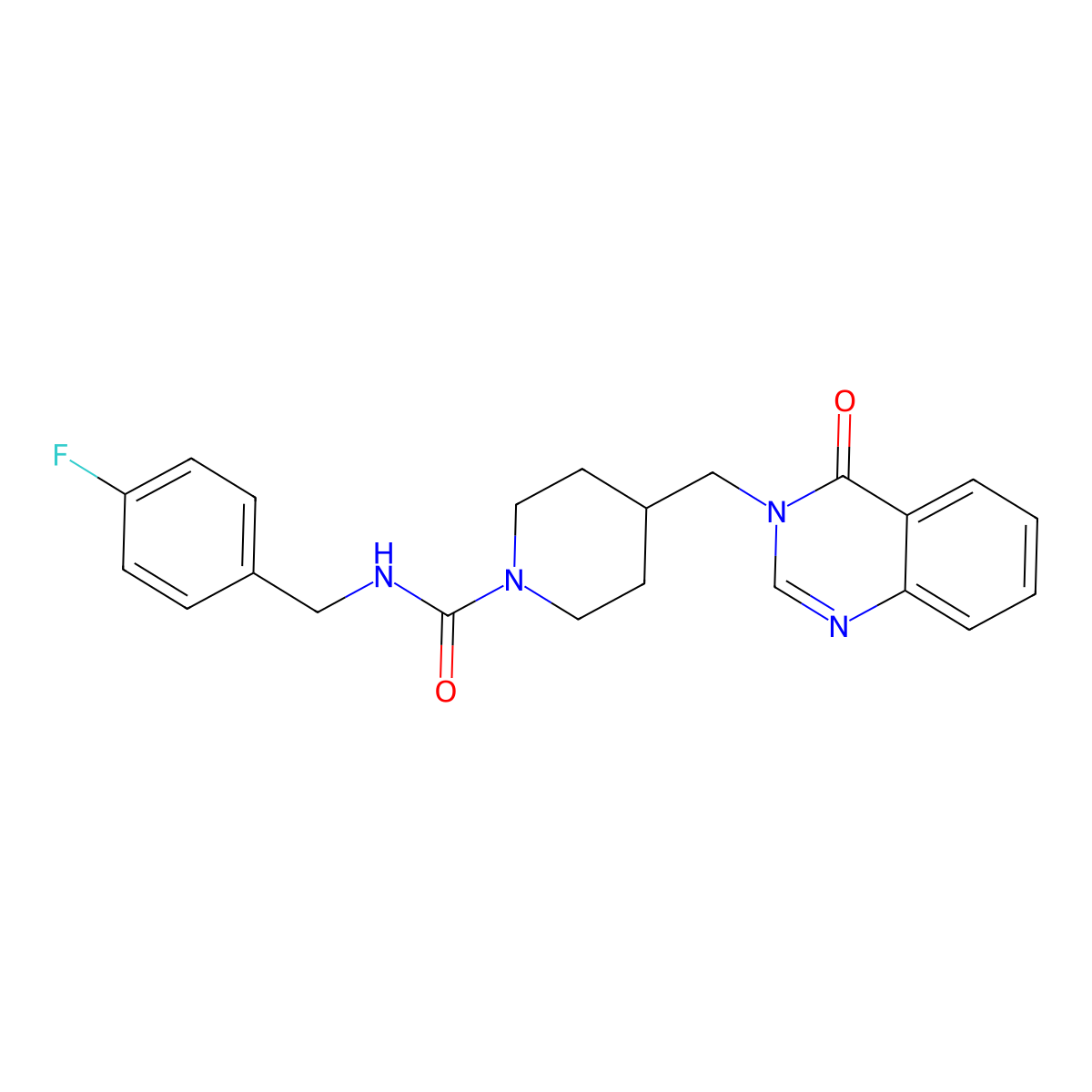 N-[(4-fluorophenyl)methyl]-4-[(4-oxo-3,4-dihydroquinazolin-3-yl)methyl]piperidine-1-carboxamide molecular structure, CAS 2380188-14-5