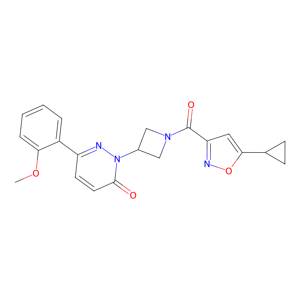 2-[1-(5-Cyclopropyl-1,2-oxazole-3-carbonyl)azetidin-3-yl]-6-(2-methoxyphenyl)-2,3-dihydropyridazin-3-one molecular structure, CAS 2380188-19-0
