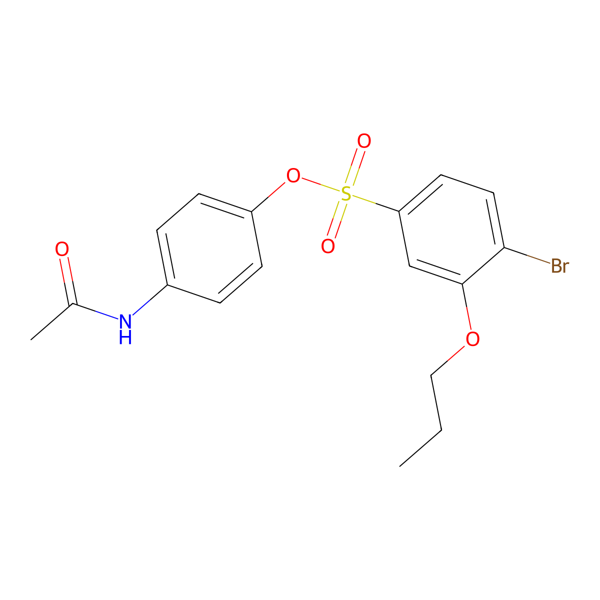 4-(Acetylamino)phenyl 4-bromo-3-propoxybenzenesulfonate molecular structure, CAS 2380188-20-3