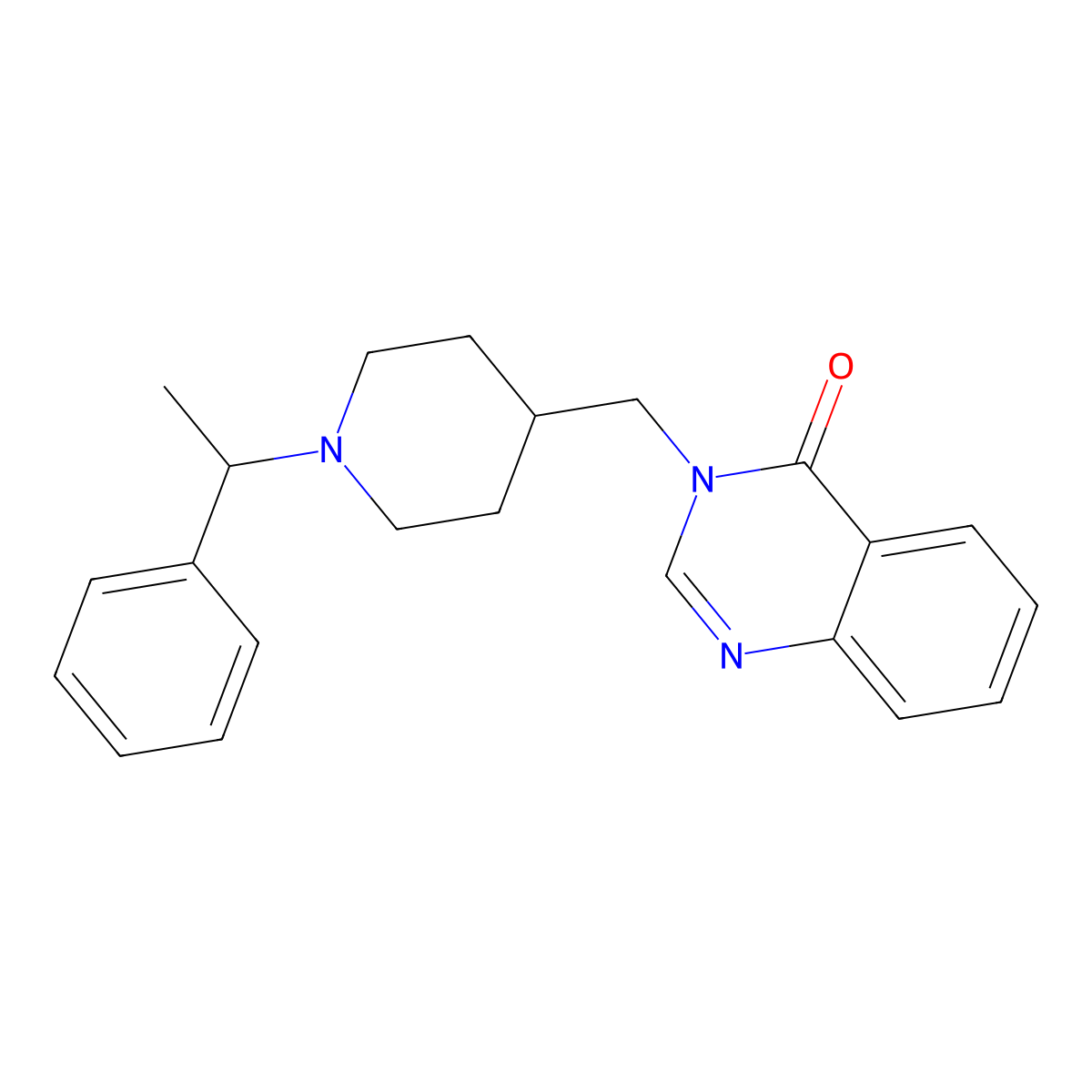 3-{[1-(1-Phenylethyl)piperidin-4-yl]methyl}-3,4-dihydroquinazolin-4-one molecular structure, CAS 2380188-30-5