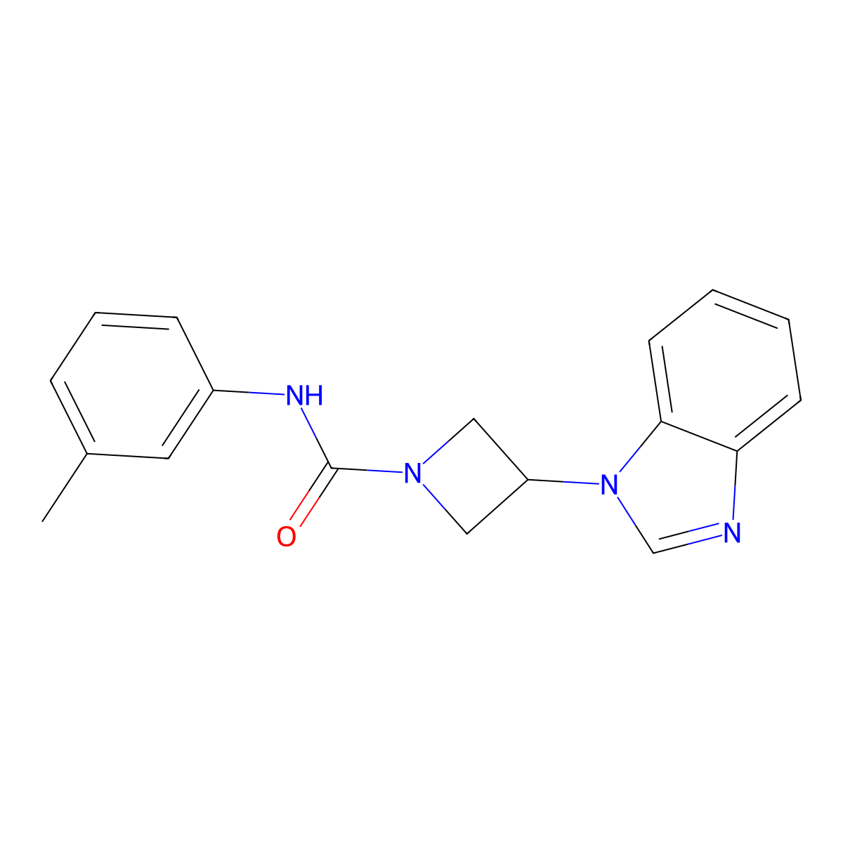 3-(1H-1,3-benzodiazol-1-yl)-N-(3-methylphenyl)azetidine-1-carboxamide molecular structure, CAS 2380188-36-1