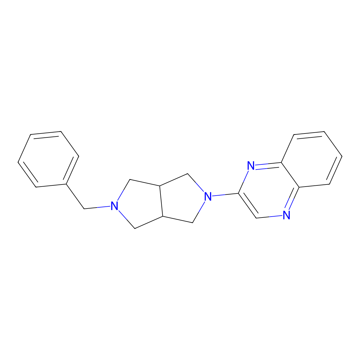2-{5-Benzyl-octahydropyrrolo[3,4-c]pyrrol-2-yl}quinoxaline molecular structure, CAS 2380188-39-4