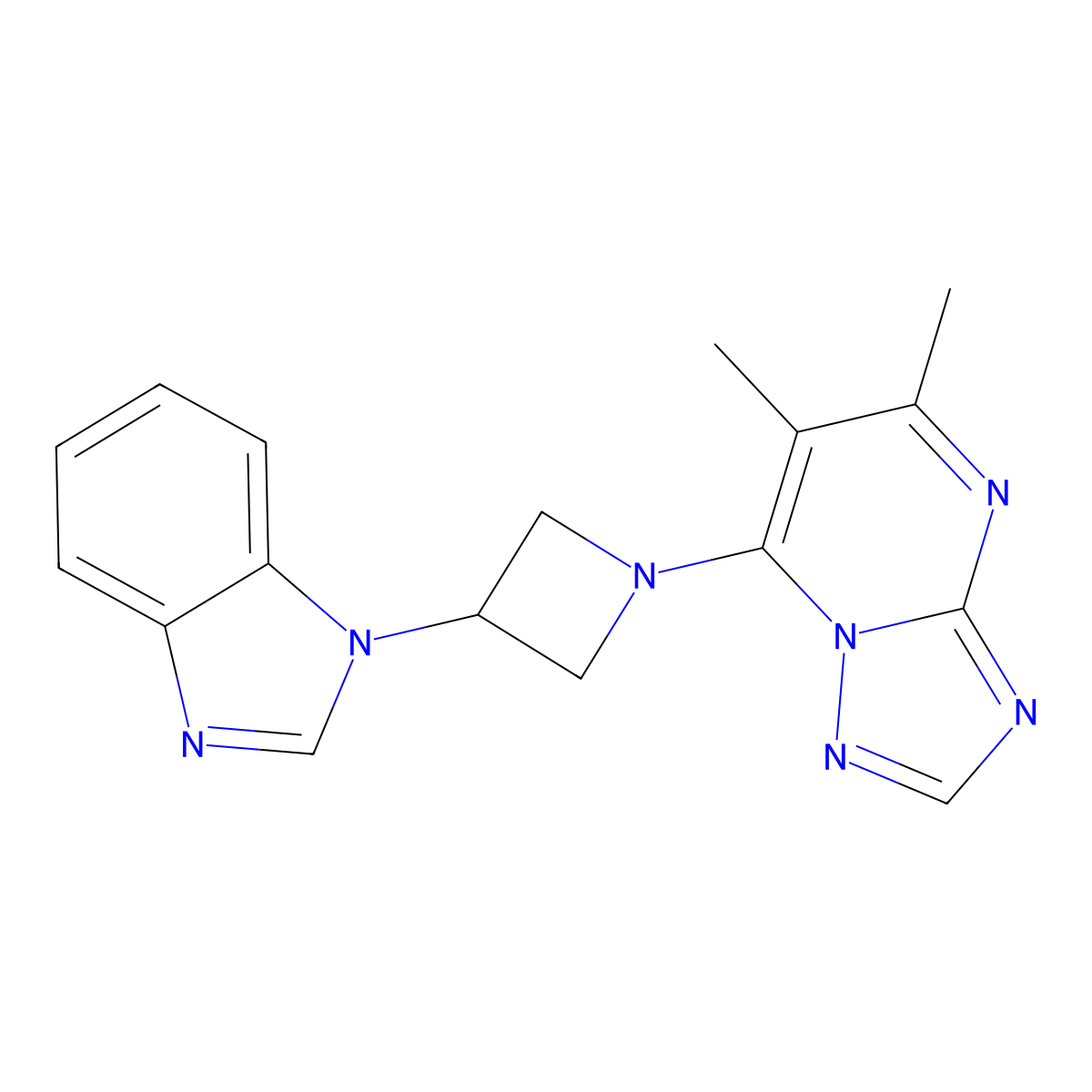 1-(1-{5,6-dimethyl-[1,2,4]triazolo[1,5-a]pyrimidin-7-yl}azetidin-3-yl)-1H-1,3-benzodiazole molecular structure, CAS 2380188-40-7