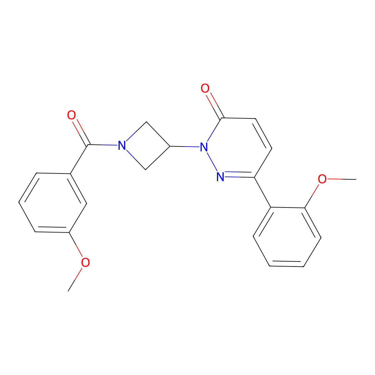 2-[1-(3-Methoxybenzoyl)azetidin-3-yl]-6-(2-methoxyphenyl)-2,3-dihydropyridazin-3-one molecular structure, CAS 2380188-41-8