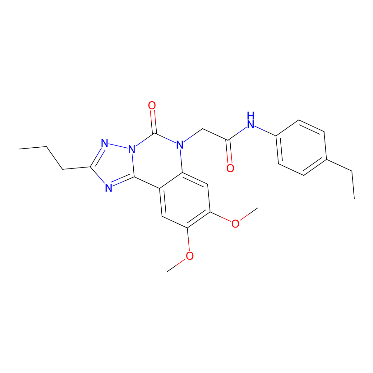 2-{8,9-dimethoxy-5-oxo-2-propyl-5H,6H-[1,2,4]triazolo[1,5-c]quinazolin-6-yl}-N-(4-ethylphenyl)acetamide molecular structure, CAS 2380188-46-3