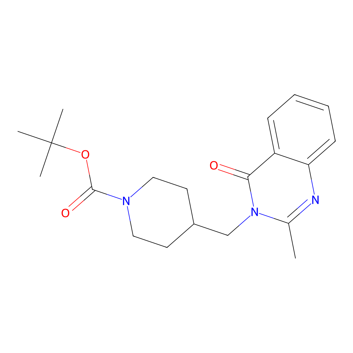 Tert-butyl 4-[(2-methyl-4-oxo-3,4-dihydroquinazolin-3-yl)methyl]piperidine-1-carboxylate molecular structure, CAS 2380188-53-2