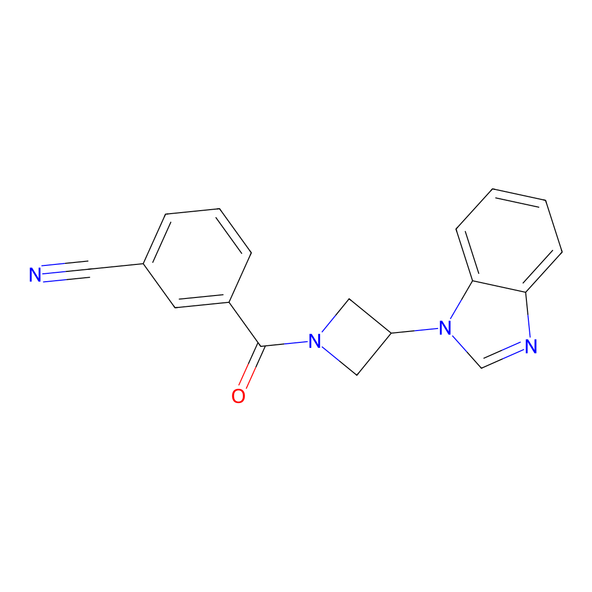 3-[3-(1H-1,3-benzodiazol-1-yl)azetidine-1-carbonyl]benzonitrile molecular structure, CAS 2380188-88-3