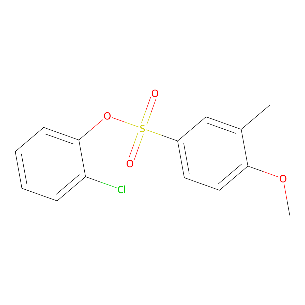 2-Chlorophenyl 4-methoxy-3-methylbenzene-1-sulfonate molecular structure, CAS 2380189-00-2