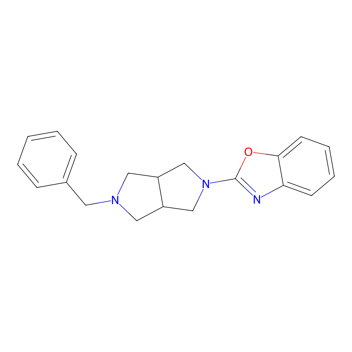 2-{5-Benzyl-octahydropyrrolo[3,4-c]pyrrol-2-yl}-1,3-benzoxazole molecular structure, CAS 2380189-29-5