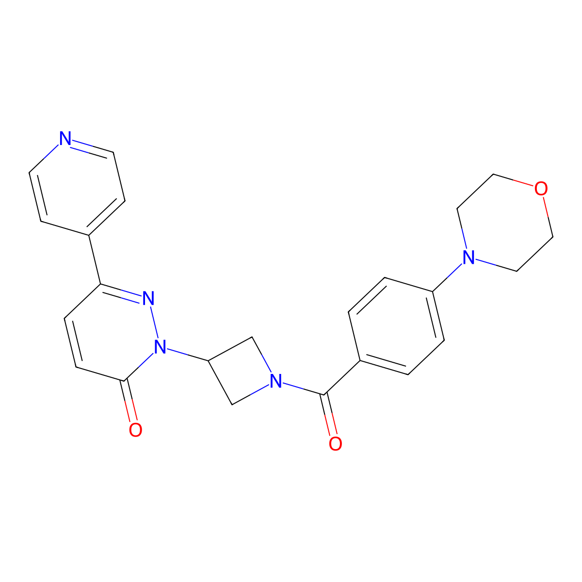 2-{1-[4-(Morpholin-4-yl)benzoyl]azetidin-3-yl}-6-(pyridin-4-yl)-2,3-dihydropyridazin-3-one molecular structure, CAS 2380189-31-9