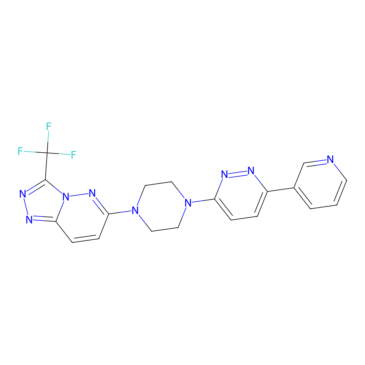 3-(Pyridin-3-yl)-6-{4-[3-(trifluoromethyl)-[1,2,4]triazolo[4,3-b]pyridazin-6-yl]piperazin-1-yl}pyridazine molecular structure, CAS 2380189-89-7