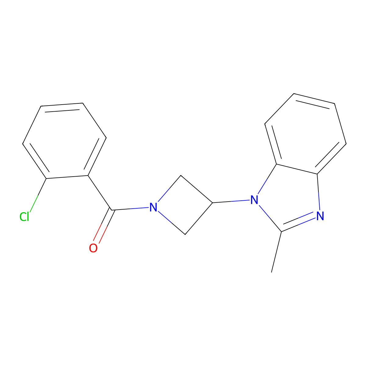 1-[1-(2-chlorobenzoyl)azetidin-3-yl]-2-methyl-1H-1,3-benzodiazole molecular structure, CAS 2380190-03-2