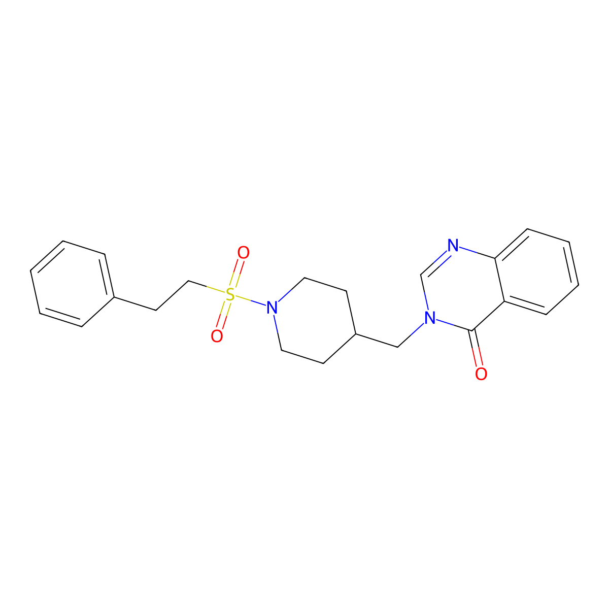 3-{[1-(2-Phenylethanesulfonyl)piperidin-4-yl]methyl}-3,4-dihydroquinazolin-4-one molecular structure, CAS 2380190-08-7