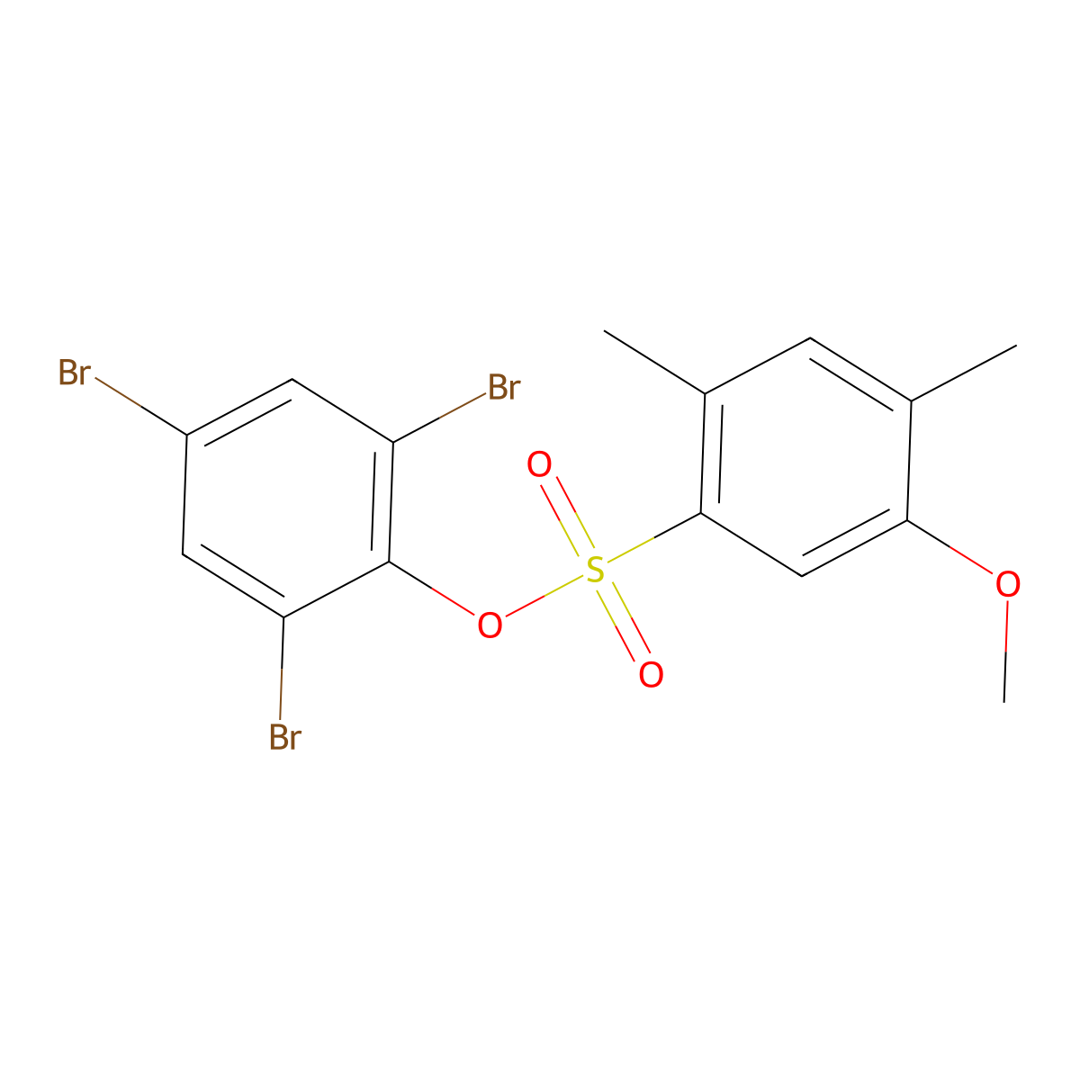 2,4,6-Tribromophenyl 5-methoxy-2,4-dimethylbenzene-1-sulfonate molecular structure, CAS 2380190-09-8