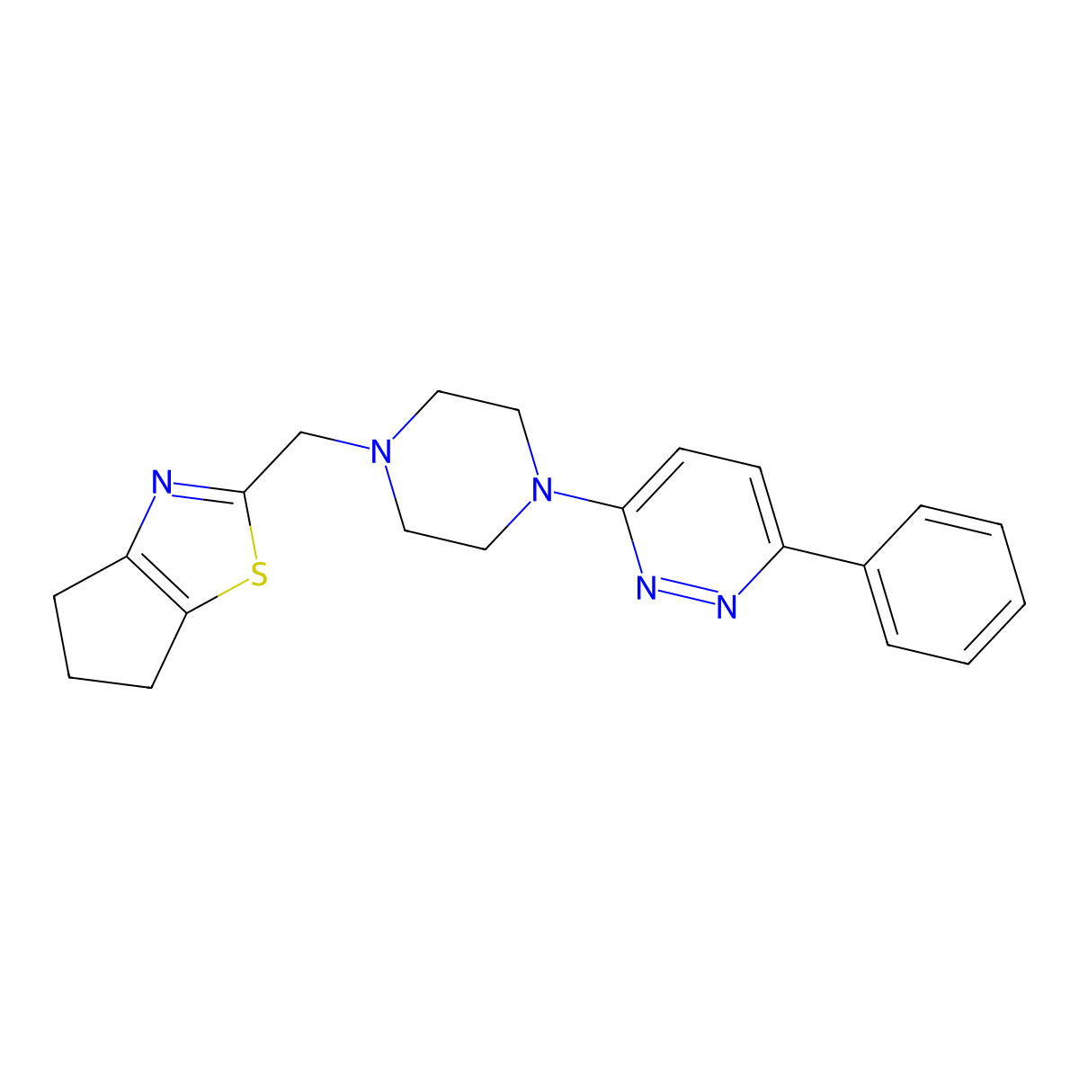 3-[4-({4H,5H,6H-cyclopenta[d][1,3]thiazol-2-yl}methyl)piperazin-1-yl]-6-phenylpyridazine molecular structure, CAS 2380190-35-0
