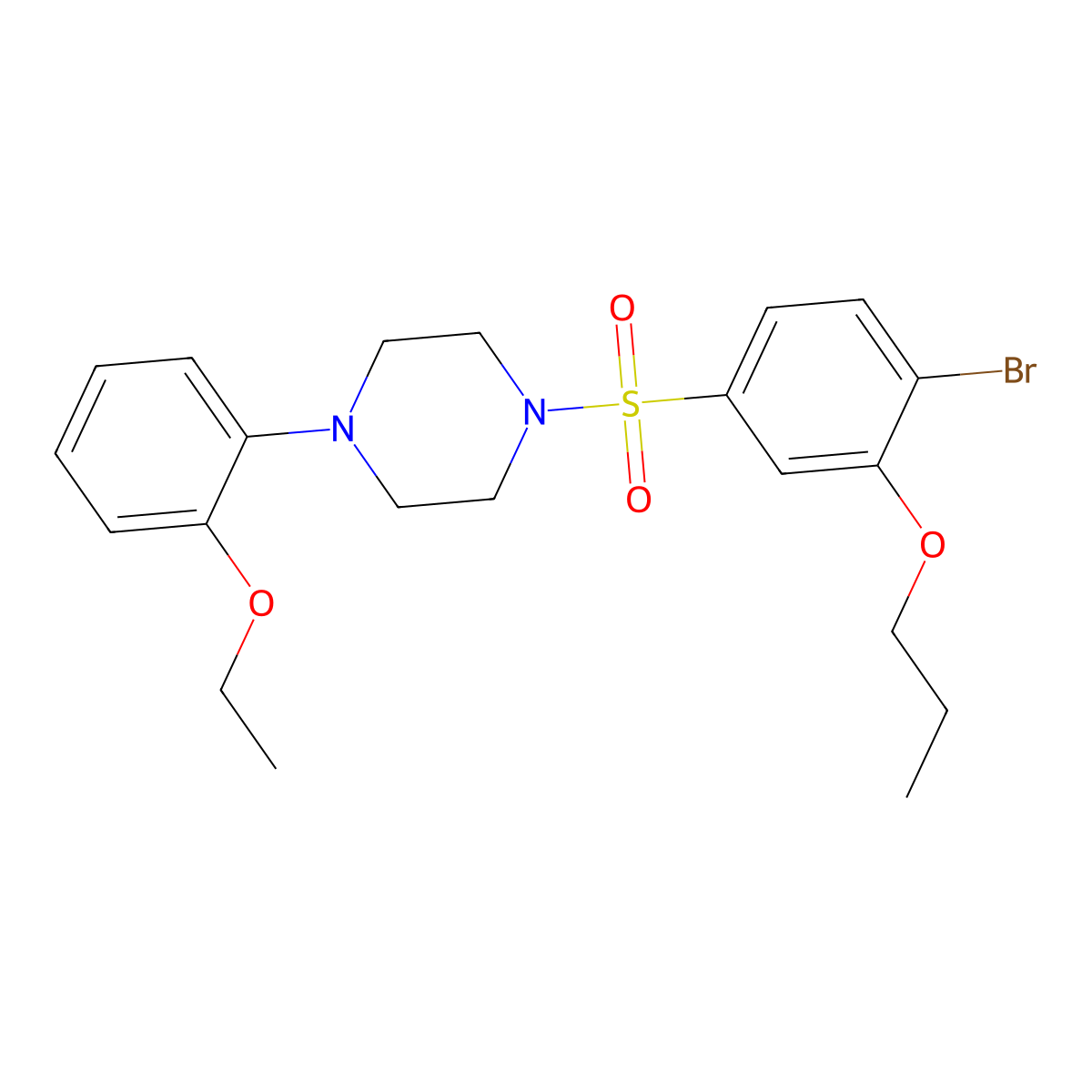 1-(4-Bromo-3-propoxybenzenesulfonyl)-4-(2-ethoxyphenyl)piperazine molecular structure, CAS 2380190-64-5
