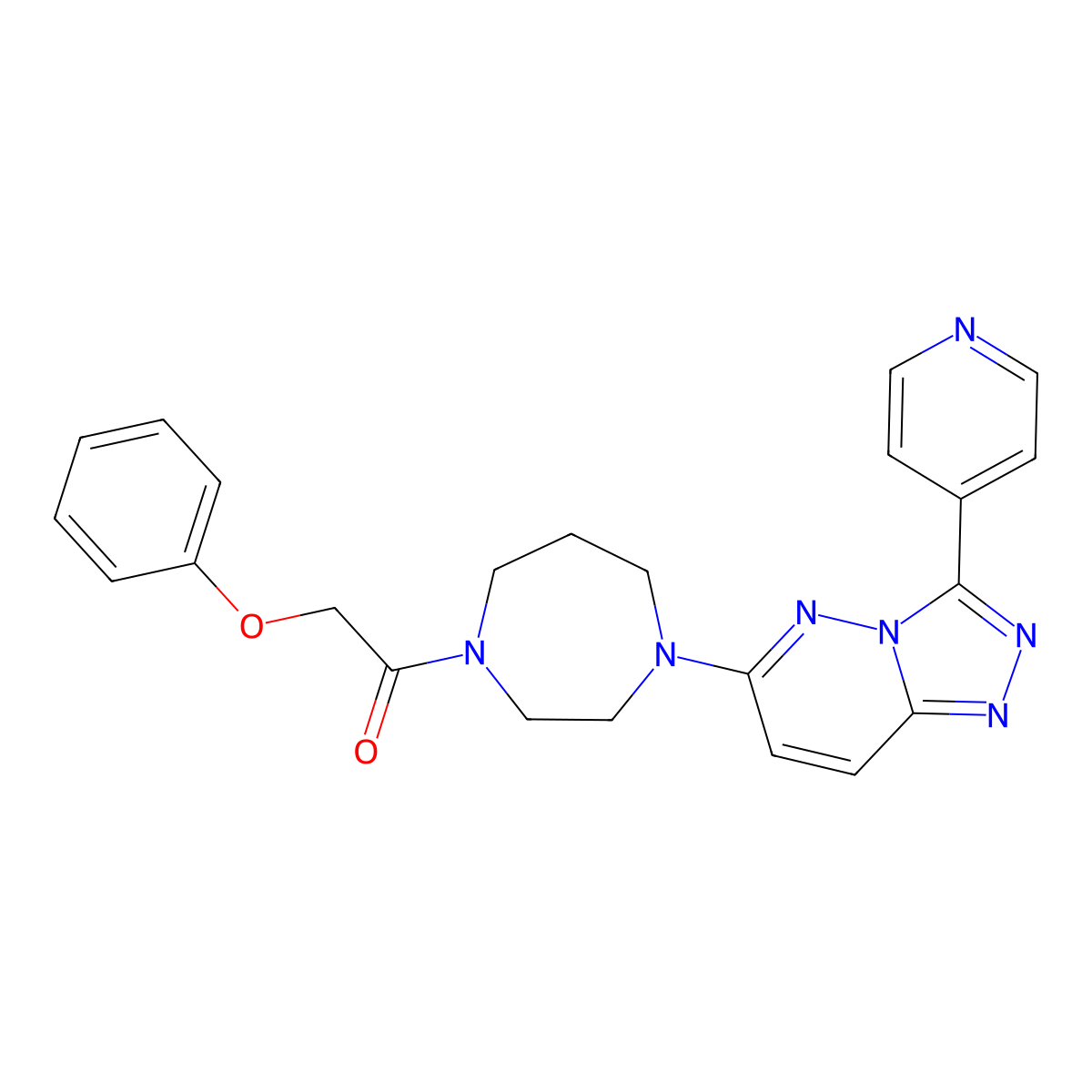 2-Phenoxy-1-{4-[3-(pyridin-4-yl)-[1,2,4]triazolo[4,3-b]pyridazin-6-yl]-1,4-diazepan-1-yl}ethan-1-one molecular structure, CAS 2380190-71-4