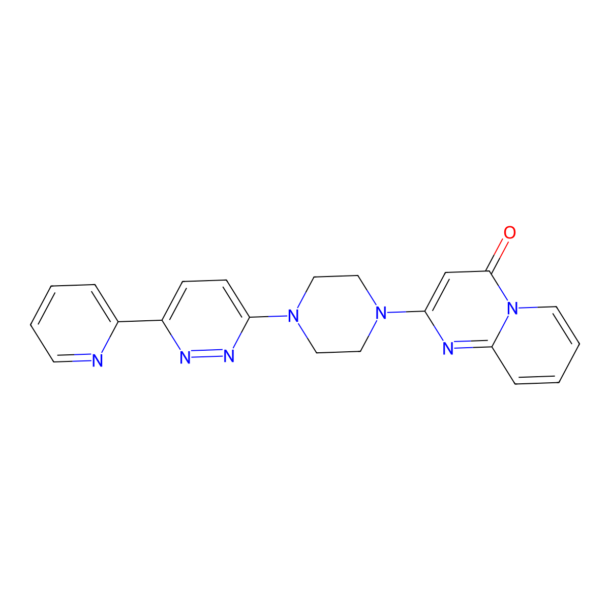 2-{4-[6-(pyridin-2-yl)pyridazin-3-yl]piperazin-1-yl}-4H-pyrido[1,2-a]pyrimidin-4-one molecular structure, CAS 2380190-72-5