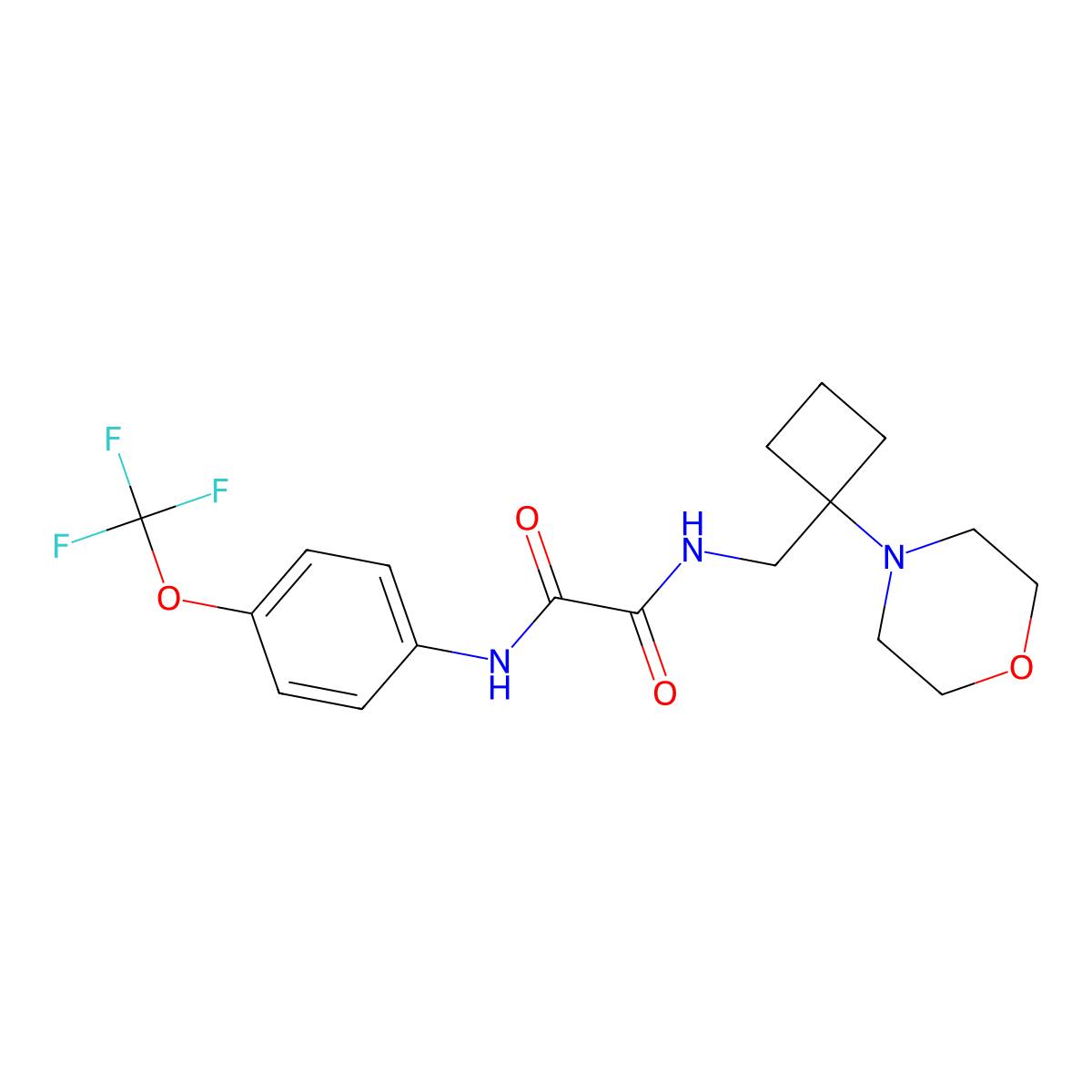 N-{[1-(morpholin-4-yl)cyclobutyl]methyl}-N'-[4-(trifluoromethoxy)phenyl]ethanediamide molecular structure, CAS 2380191-09-1