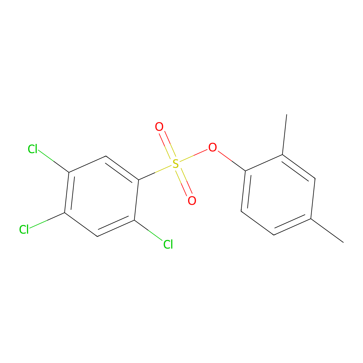 2,4-Dimethylphenyl 2,4,5-trichlorobenzene-1-sulfonate molecular structure, CAS 2380191-15-9