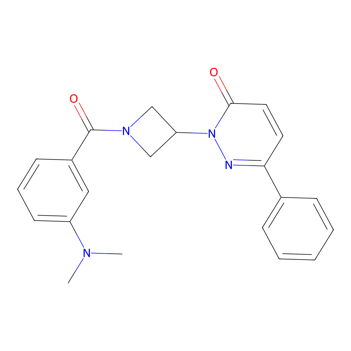 2-{1-[3-(Dimethylamino)benzoyl]azetidin-3-yl}-6-phenyl-2,3-dihydropyridazin-3-one molecular structure, CAS 2380191-68-2