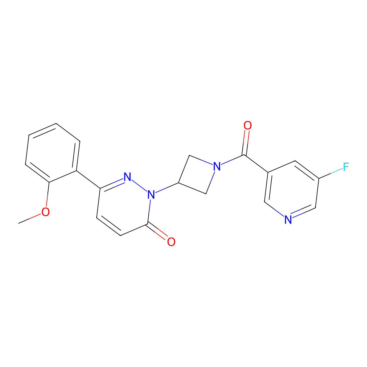 2-[1-(5-Fluoropyridine-3-carbonyl)azetidin-3-yl]-6-(2-methoxyphenyl)-2,3-dihydropyridazin-3-one molecular structure, CAS 2380191-78-4