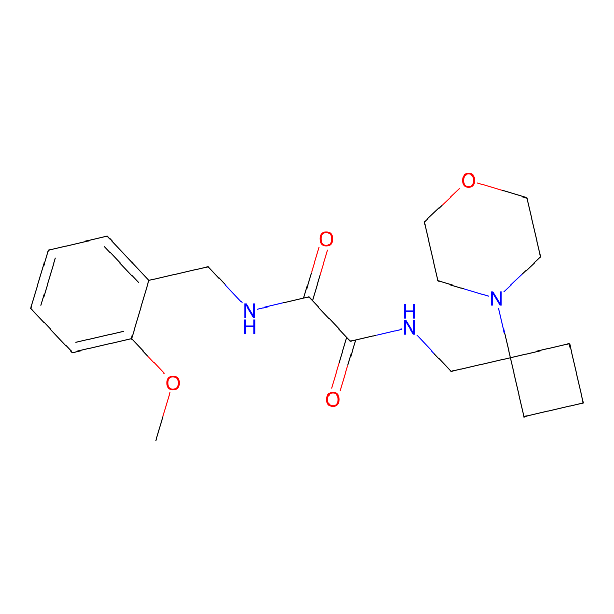 N'-[(2-methoxyphenyl)methyl]-N-{[1-(morpholin-4-yl)cyclobutyl]methyl}ethanediamide molecular structure, CAS 2380191-85-3
