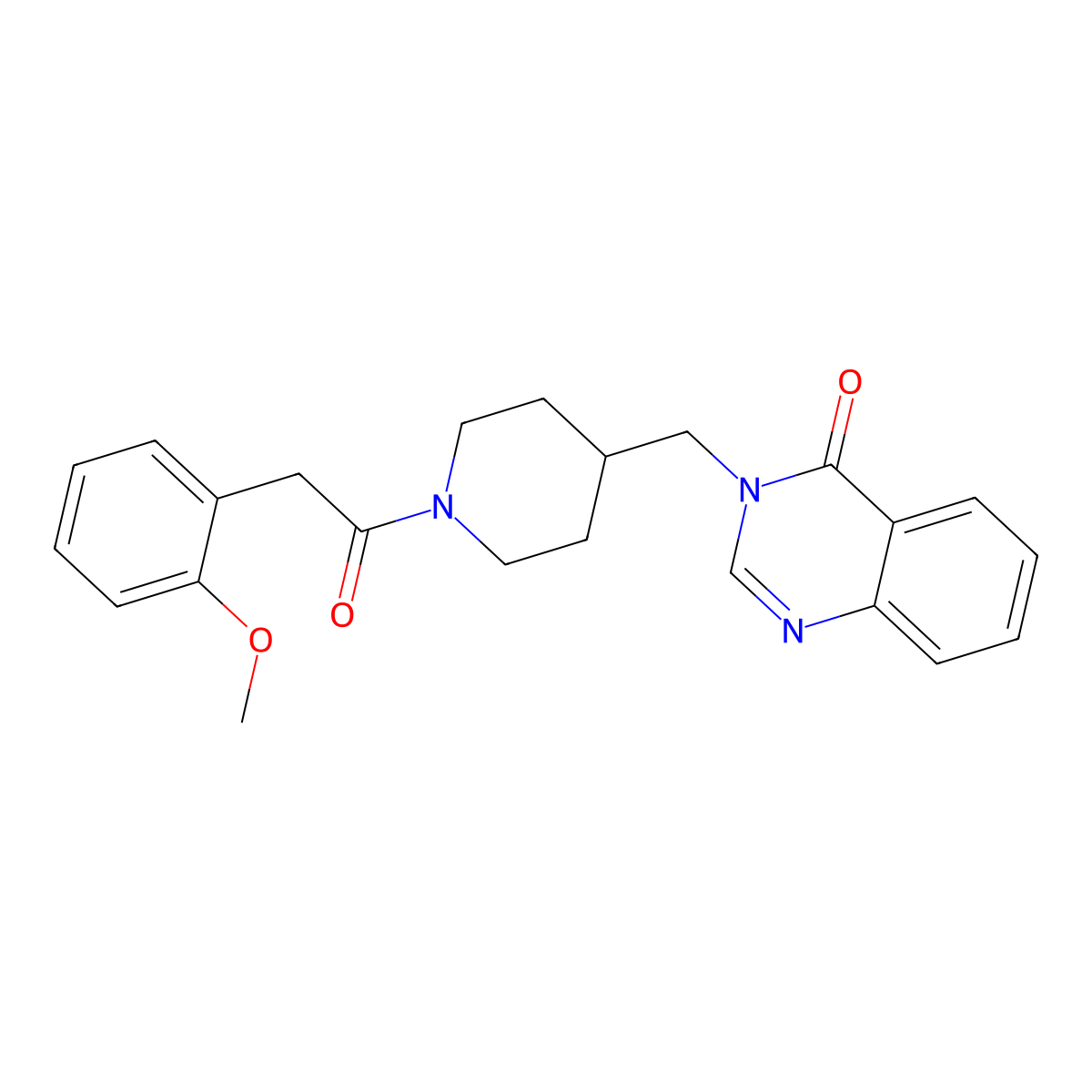 3-({1-[2-(2-Methoxyphenyl)acetyl]piperidin-4-yl}methyl)-3,4-dihydroquinazolin-4-one molecular structure, CAS 2380191-86-4