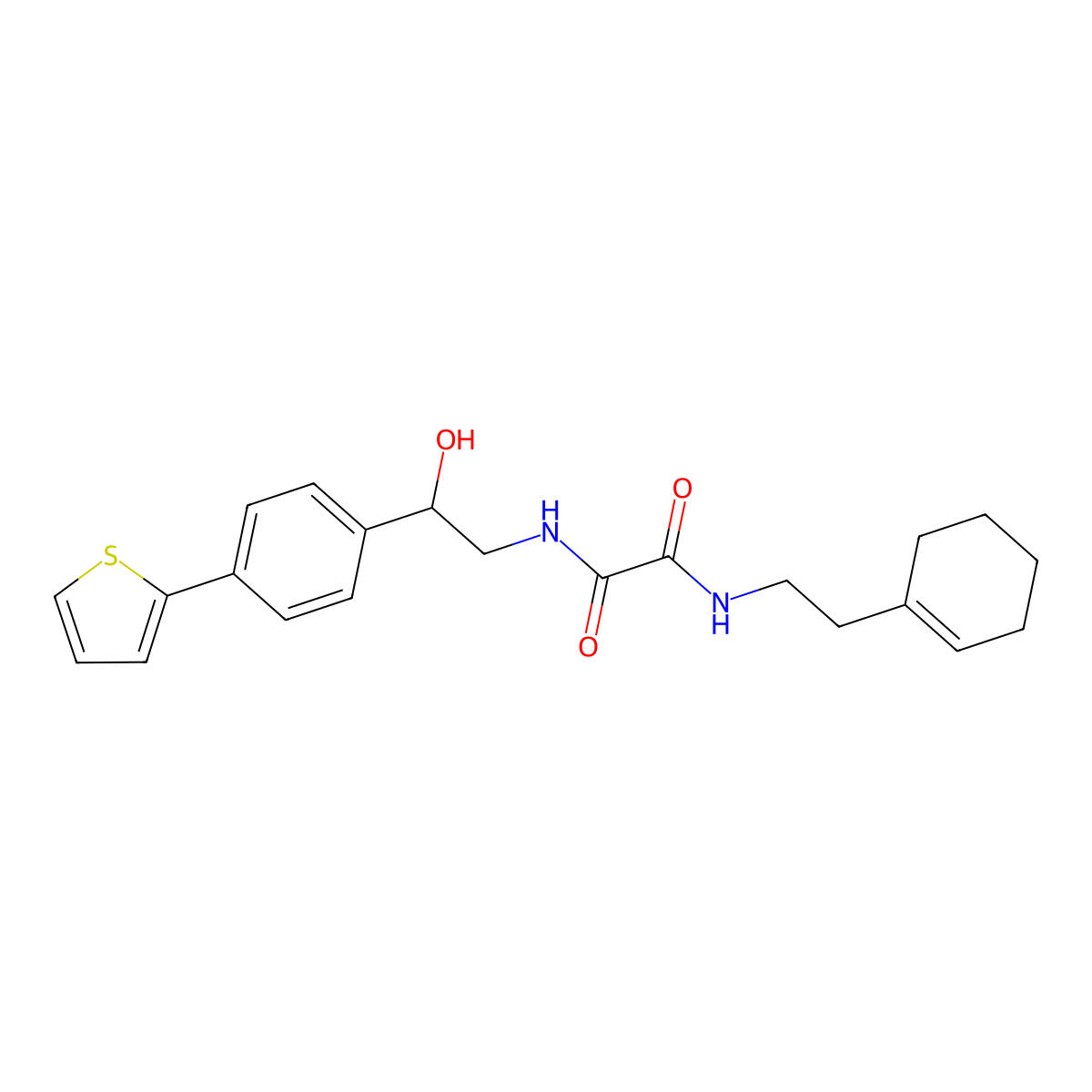 N'-[2-(cyclohex-1-en-1-yl)ethyl]-N-{2-hydroxy-2-[4-(thiophen-2-yl)phenyl]ethyl}ethanediamide molecular structure, CAS 2380191-90-0