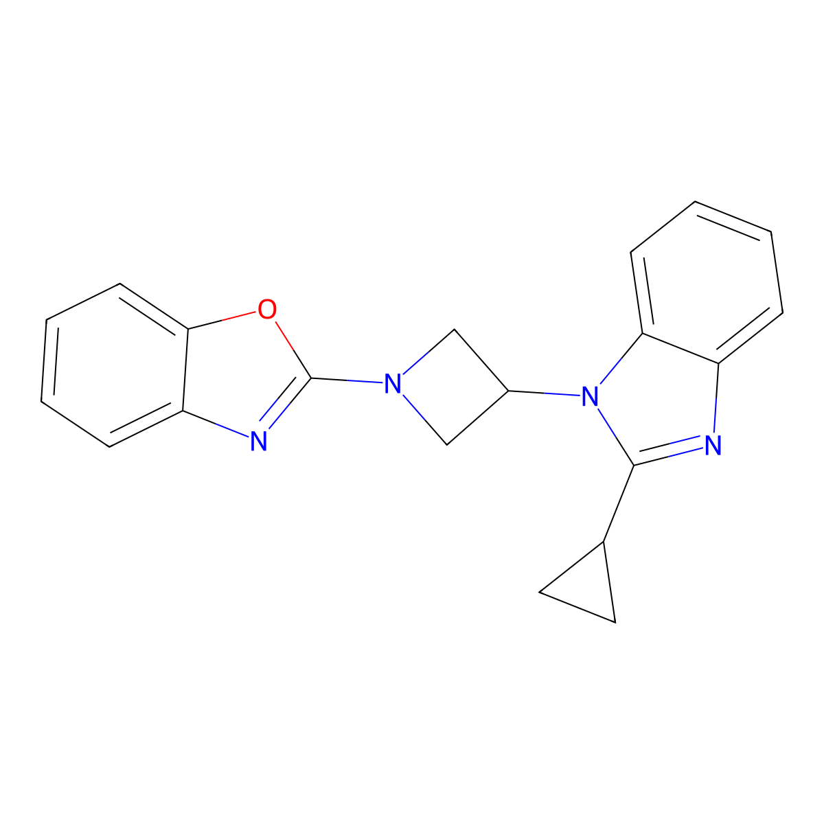 2-[3-(2-cyclopropyl-1H-1,3-benzodiazol-1-yl)azetidin-1-yl]-1,3-benzoxazole molecular structure, CAS 2380192-04-9