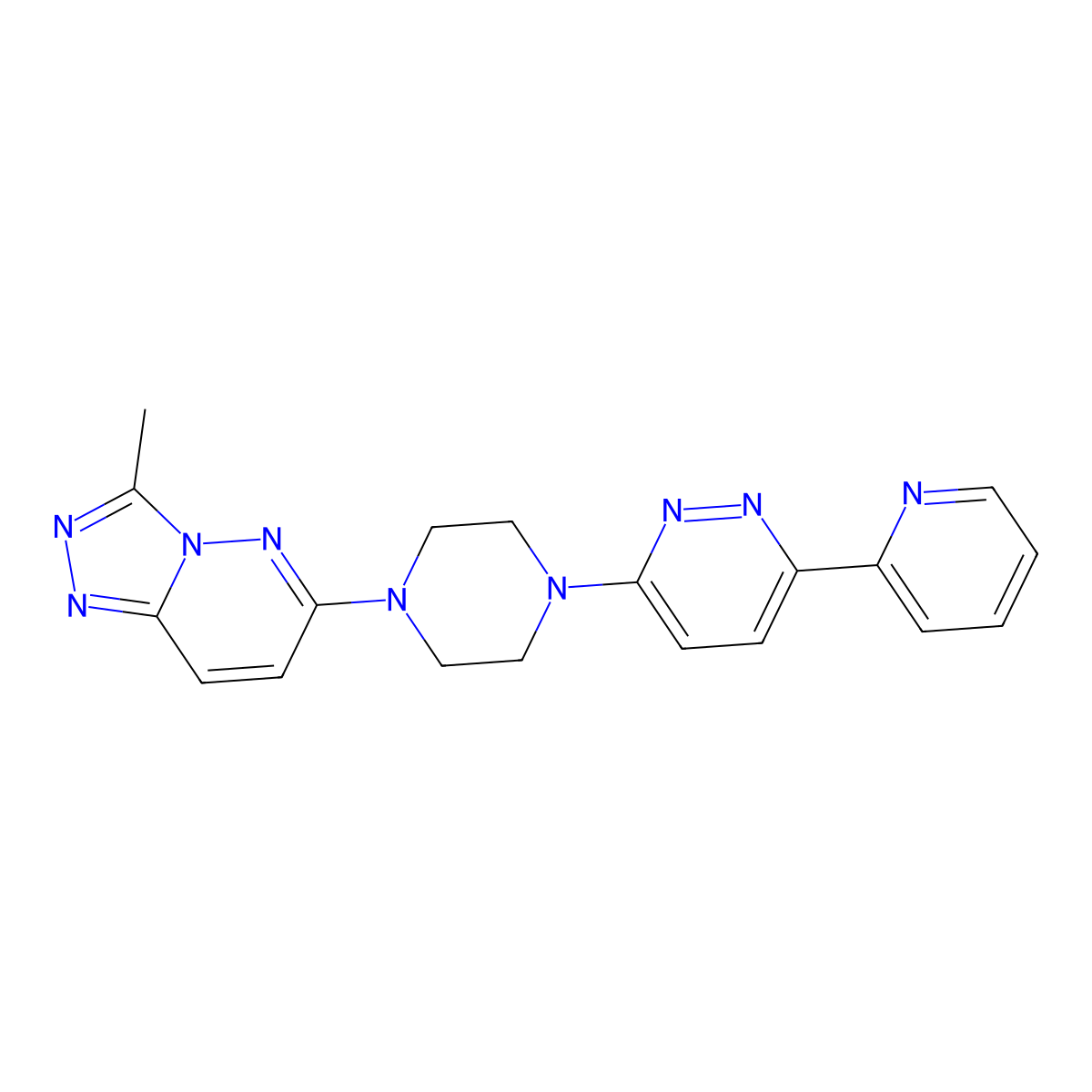 3-(4-{3-Methyl-[1,2,4]triazolo[4,3-b]pyridazin-6-yl}piperazin-1-yl)-6-(pyridin-2-yl)pyridazine molecular structure, CAS 2380192-34-5