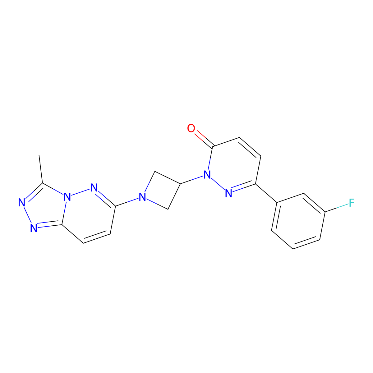 6-(3-Fluorophenyl)-2-(1-{3-methyl-[1,2,4]triazolo[4,3-b]pyridazin-6-yl}azetidin-3-yl)-2,3-dihydropyridazin-3-one molecular structure, CAS 2380192-38-9