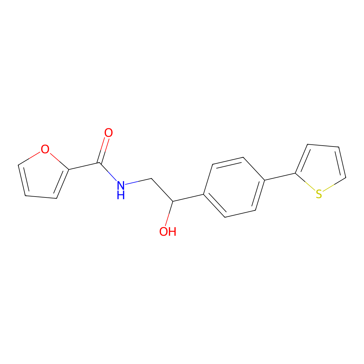 N-{2-hydroxy-2-[4-(thiophen-2-yl)phenyl]ethyl}furan-2-carboxamide molecular structure, CAS 2380192-45-8