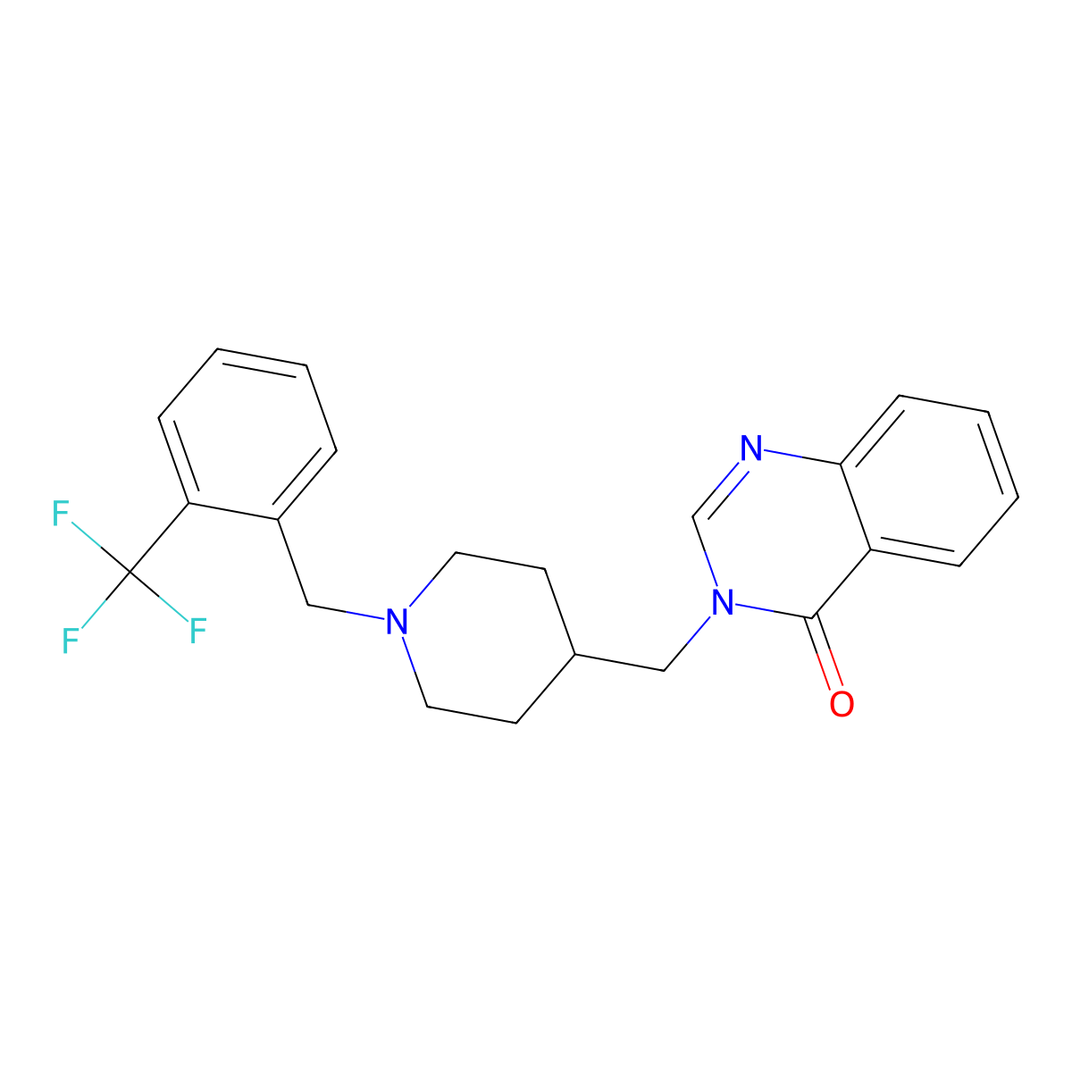 3-[(1-{[2-(Trifluoromethyl)phenyl]methyl}piperidin-4-yl)methyl]-3,4-dihydroquinazolin-4-one molecular structure, CAS 2380192-67-4