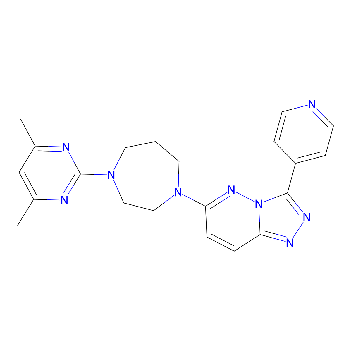 1-(4,6-Dimethylpyrimidin-2-yl)-4-[3-(pyridin-4-yl)-[1,2,4]triazolo[4,3-b]pyridazin-6-yl]-1,4-diazepane molecular structure, CAS 2380192-72-1