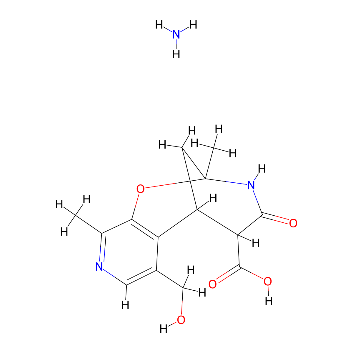 3-(Hydroxymethyl)-6,9-dimethyl-11-oxo-8-oxa-5,10-diazatricyclo[7.3.1.0^{2,7}]trideca-2,4,6-triene-12-carboxylic acid amine molecular structure, CAS 2380192-89-0