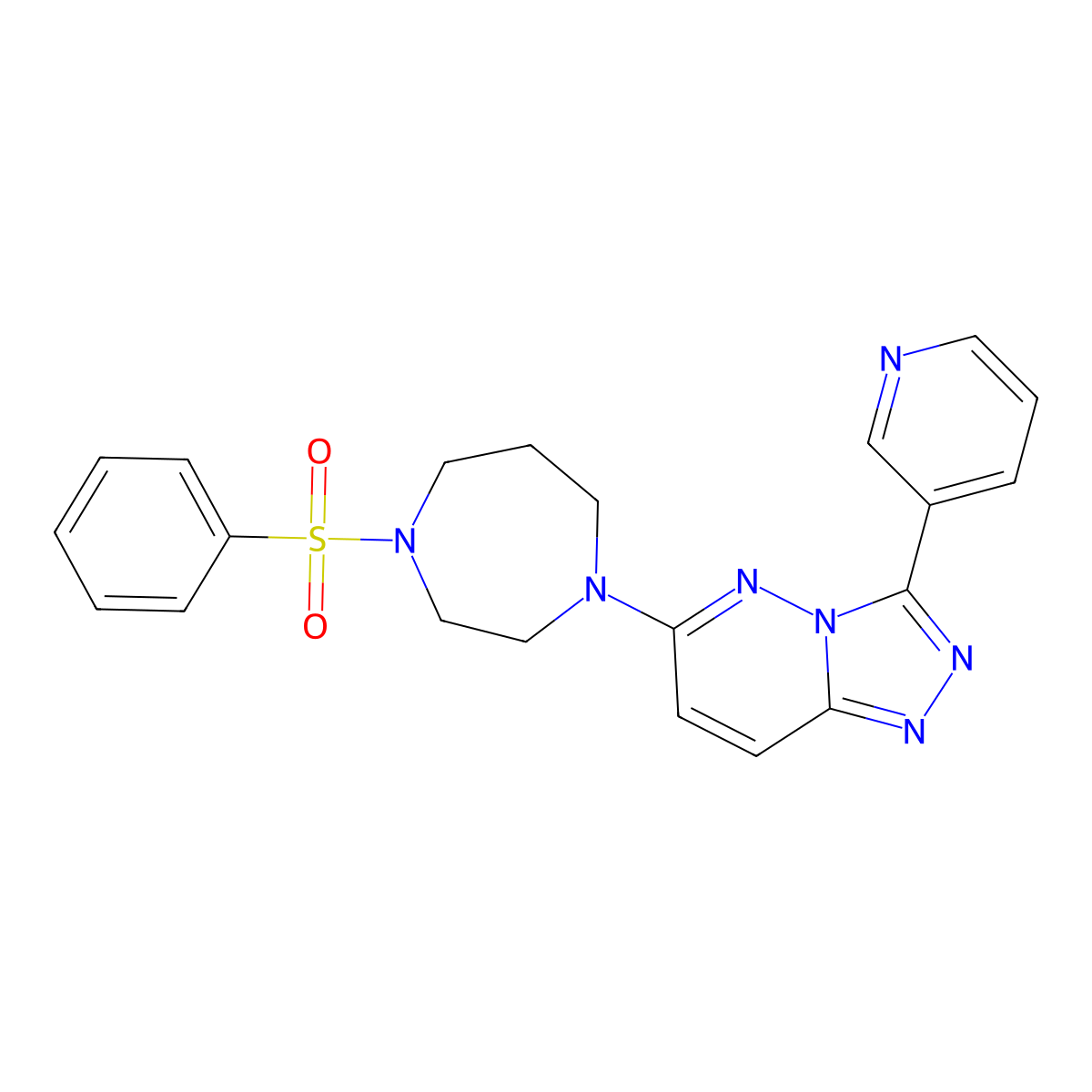 1-(Benzenesulfonyl)-4-[3-(pyridin-3-yl)-[1,2,4]triazolo[4,3-b]pyridazin-6-yl]-1,4-diazepane molecular structure, CAS 2380192-93-6