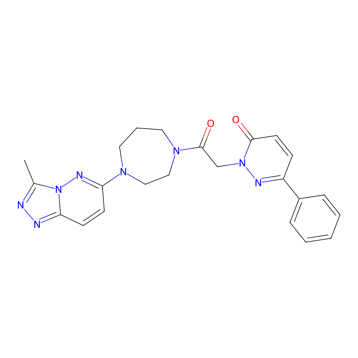 2-[2-(4-{3-Methyl-[1,2,4]triazolo[4,3-b]pyridazin-6-yl}-1,4-diazepan-1-yl)-2-oxoethyl]-6-phenyl-2,3-dihydropyridazin-3-one molecular structure, CAS 2380192-98-1