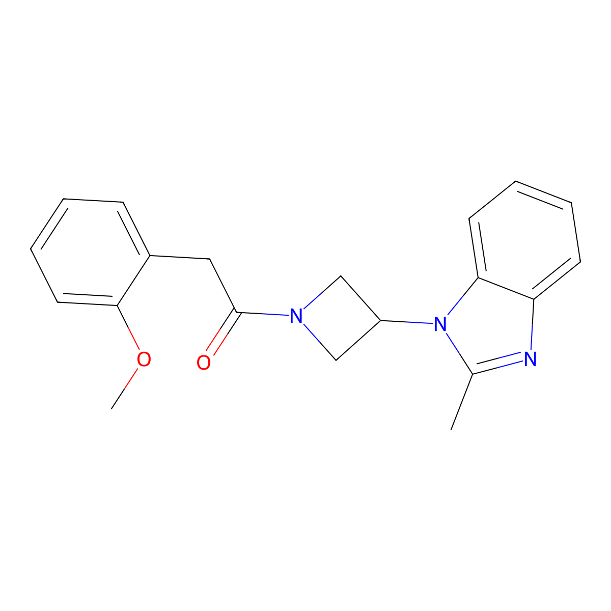 2-(2-methoxyphenyl)-1-[3-(2-methyl-1H-1,3-benzodiazol-1-yl)azetidin-1-yl]ethan-1-one molecular structure, CAS 2380192-99-2