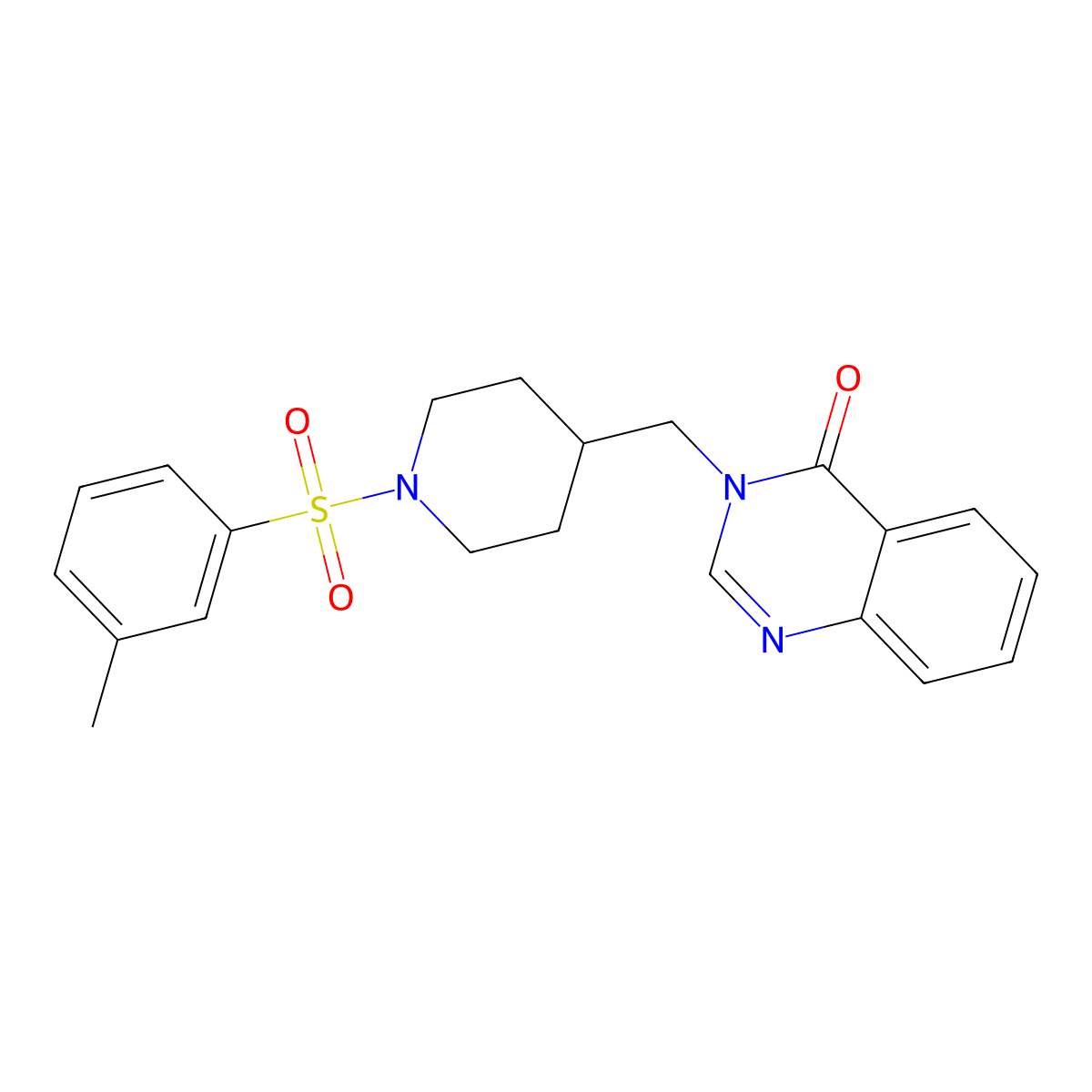 3-{[1-(3-Methylbenzenesulfonyl)piperidin-4-yl]methyl}-3,4-dihydroquinazolin-4-one molecular structure, CAS 2380193-06-4