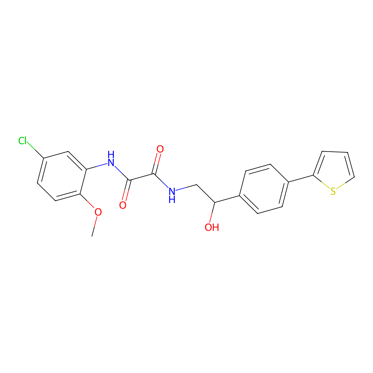 N-(5-chloro-2-methoxyphenyl)-N'-{2-hydroxy-2-[4-(thiophen-2-yl)phenyl]ethyl}ethanediamide molecular structure, CAS 2380193-12-2