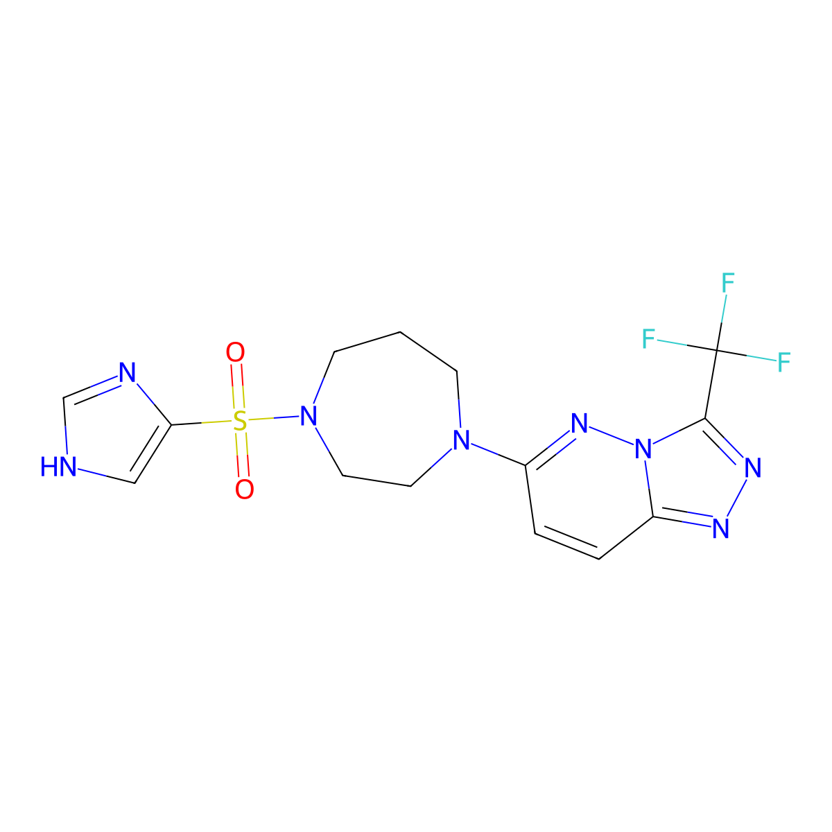 1-(1H-imidazole-4-sulfonyl)-4-[3-(trifluoromethyl)-[1,2,4]triazolo[4,3-b]pyridazin-6-yl]-1,4-diazepane molecular structure, CAS 2380193-18-8