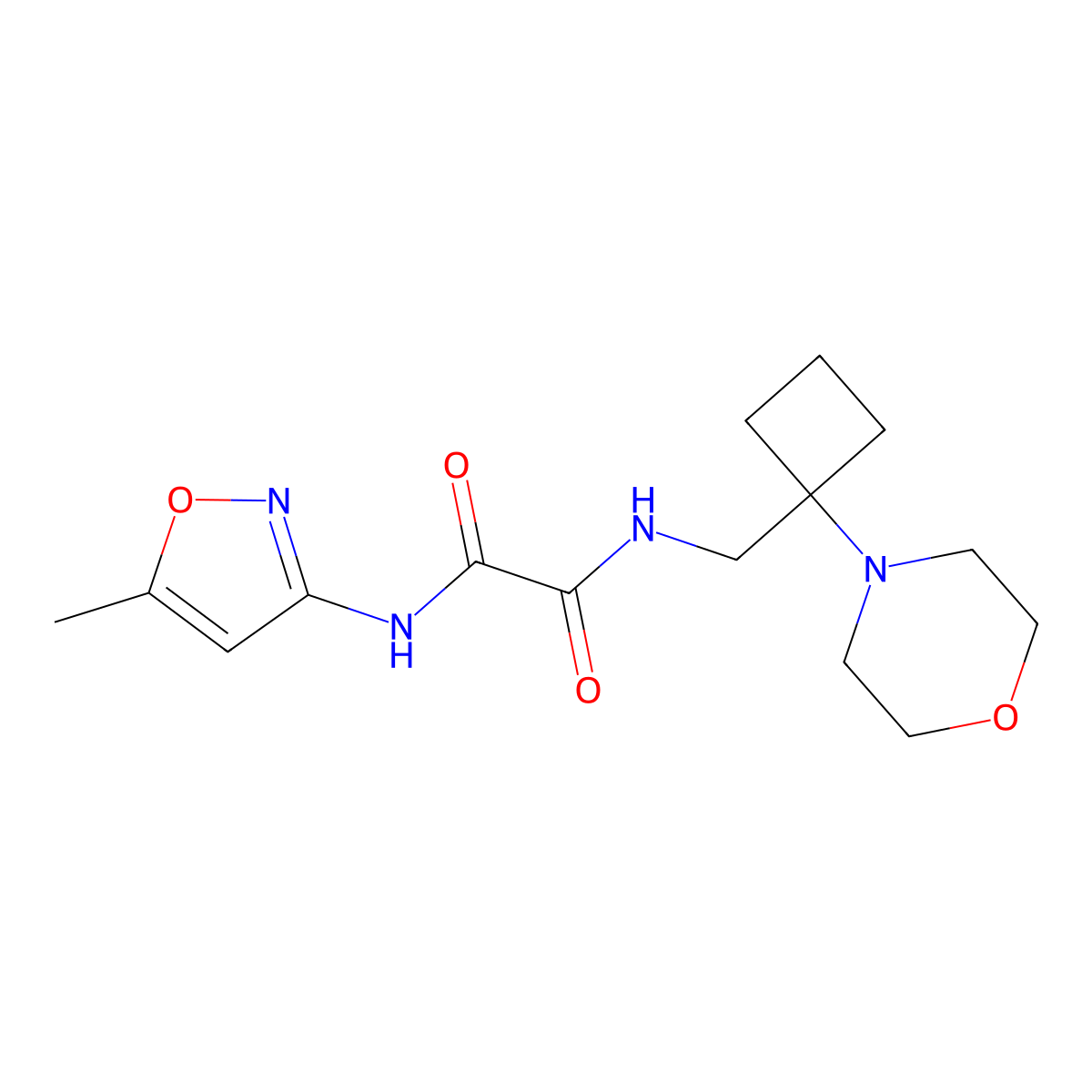 N'-(5-methyl-1,2-oxazol-3-yl)-N-{[1-(morpholin-4-yl)cyclobutyl]methyl}ethanediamide molecular structure, CAS 2380193-21-3