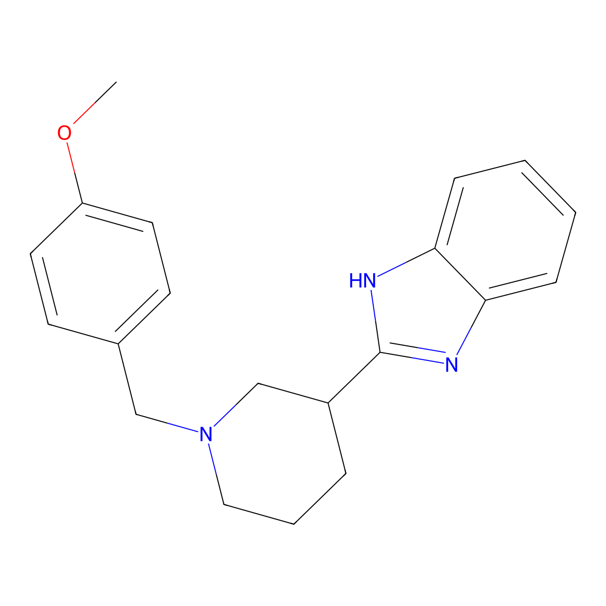 2-{1-[(4-methoxyphenyl)methyl]piperidin-3-yl}-1H-1,3-benzodiazole molecular structure, CAS 2380193-44-0
